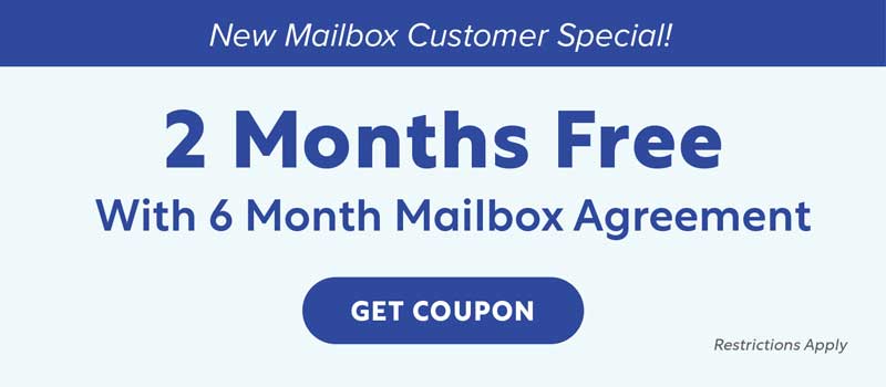 2 Months Free With 6 Month Mailbox Agreement - Get Coupon