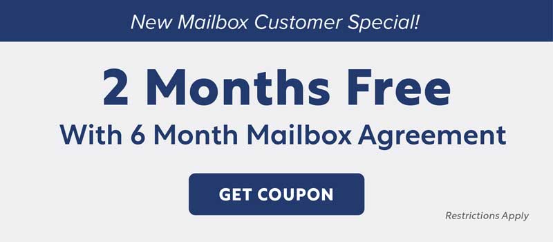 2 Months Free with 6 Month Mailbox Agreement - Get Coupon