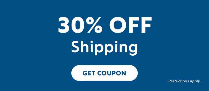 30% OFF Shipping - Get Coupon