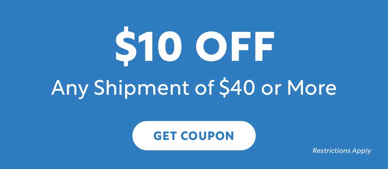 $10 OFF Any Shipment of $40 or More - Get Coupon