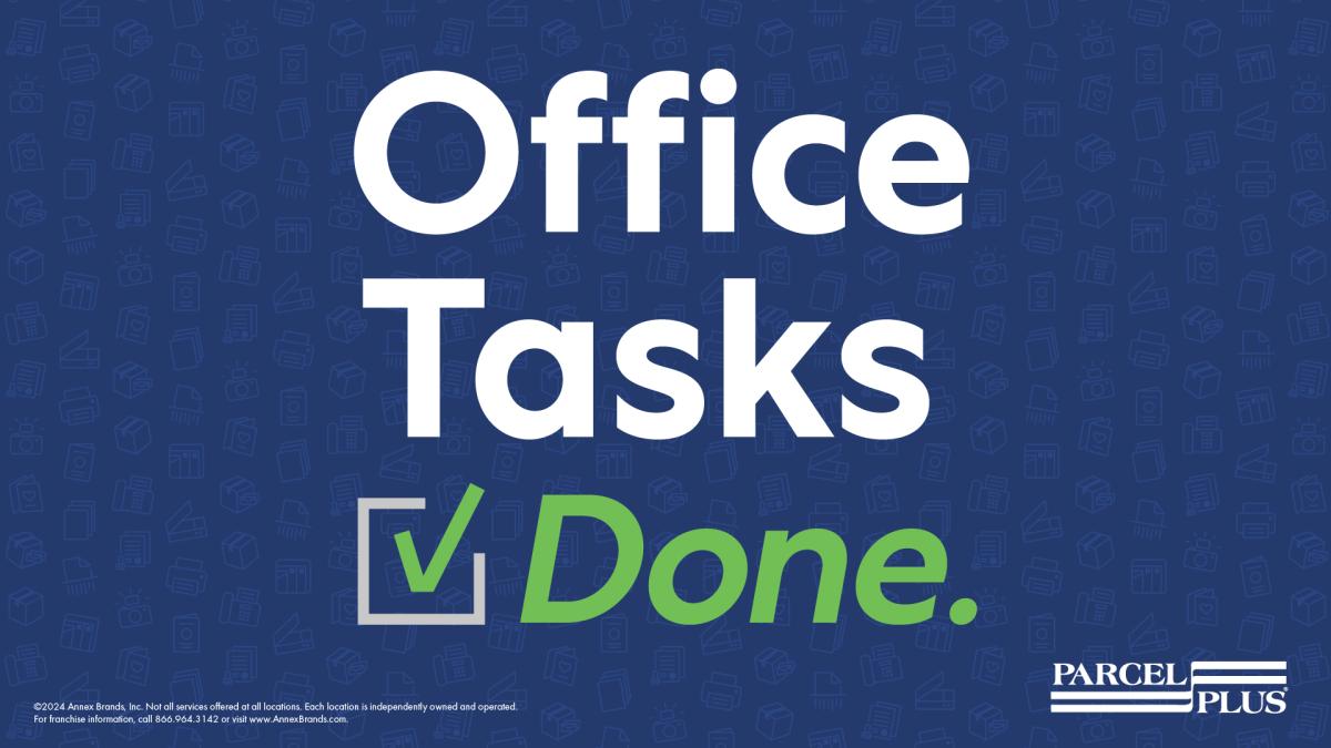 Office Tasks at Parcel Plus